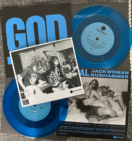 GOD - My Pal 7" (blue vinyl with photo, second edition of 2025 - 1,000 pressed)