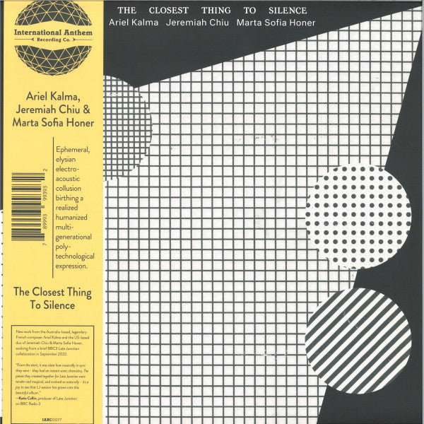 Ariel Kalma, Jeremiah Chiu, Marta Sofia Honer - Closest Thing to Silence LP