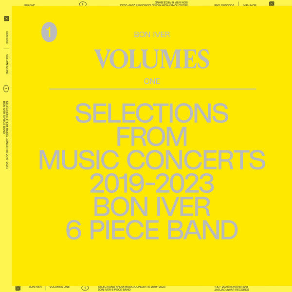 Bon Iver - Volumes One: Selections From Music Concerts LP