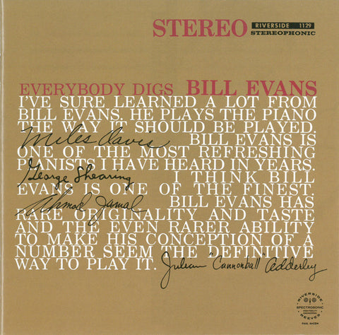 Bill Evans - Everybody Digs Bill Evans LP