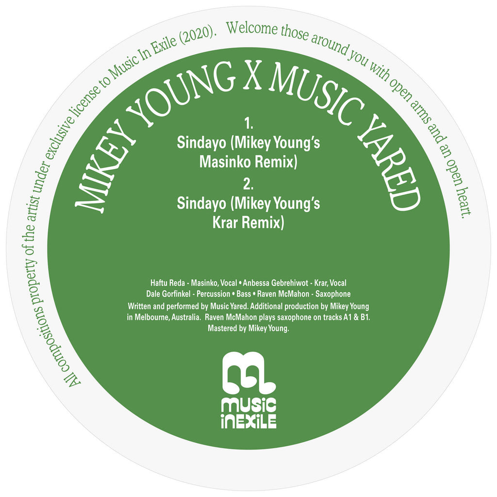 Music Yared - Sindayo (Mikey Young remixes) 12" EP